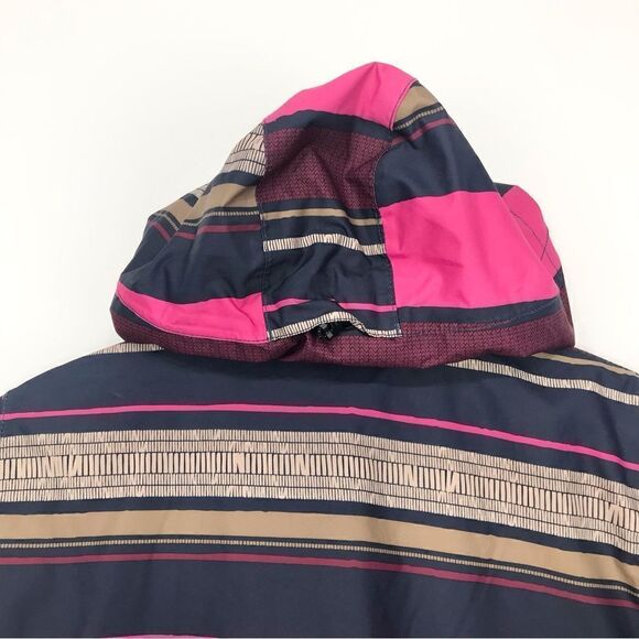 O’Neill Freedom Series Navy Blue Pink Custom Bomber Long Fit Ski Jacket - Picture 9 of 16